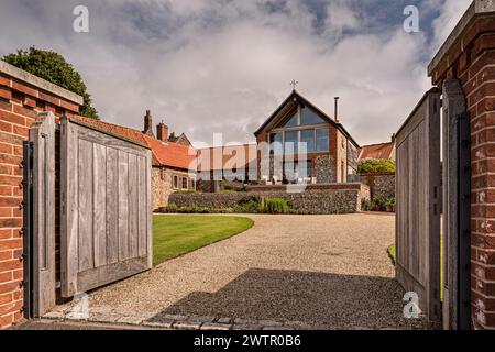 Exterior facade of coastal home in Blakeney, Norfolk, UK Stock Photo