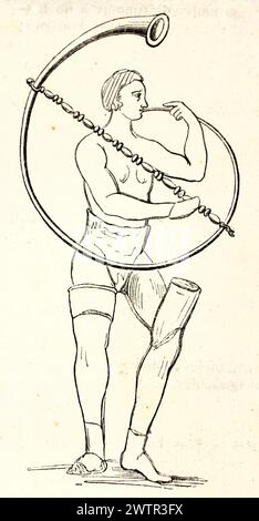 Musician in ancient Rome playing the flute, Ancient roman empire. Italy ...