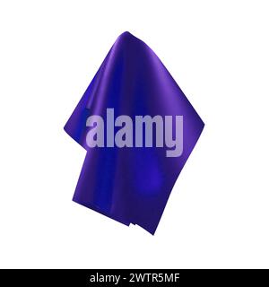 Purple shiny fabric, handkerchief or tablecloth hanging Stock Vector