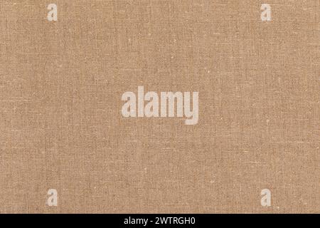Detailed close-up of natural burlap fabric texture with woven pattern Stock Photo