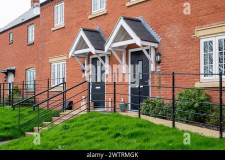 Town houses in Brackley, Northamptonshire, England Stock Photo