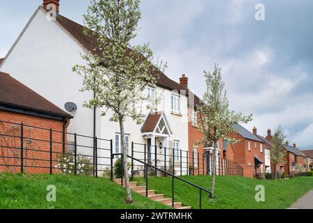 Town houses in Brackley, Northamptonshire, England Stock Photo