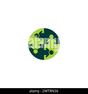 Human Community Logo. Teamwork logo Stock Vector