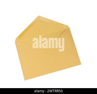 a yellow opened envelope on a transparent background Stock Photo