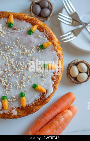 easter carrot cake Stock Photo