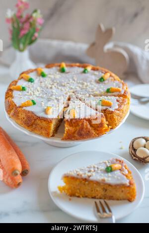 easter carrot cake Stock Photo