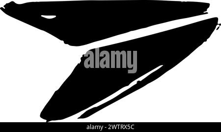 Paper Plane Grunge Dry Brush Icon Stock Vector