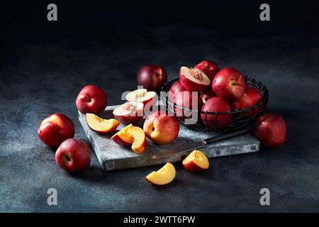 Nectarines Still Life Stock Photo