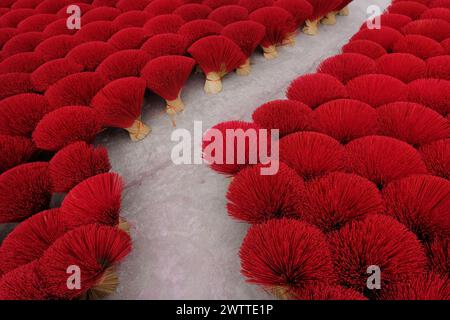 Incense factory, Quang Phu Cau, Vietnam, Asia Stock Photo