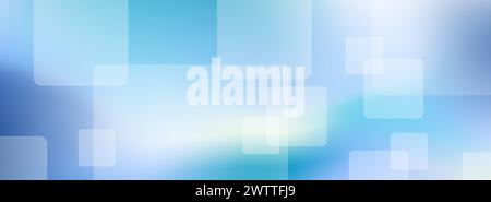 Banner, Business abstract web header background with round squares shapes Stock Vector