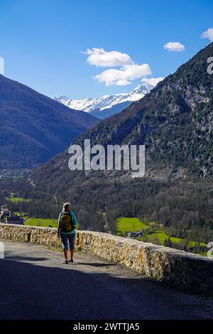 Vicdessos Valley in The Tarascon sur Ariege area of the French Pyrenees, Ariege, France Stock Photo