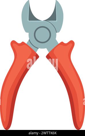 Nippers cartoon icon. Electric wire repair tool Stock Vector