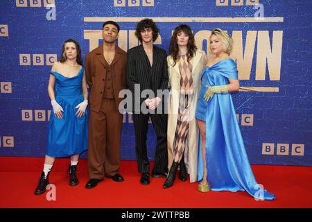 Shyvonne Ahmmad, Levi Brown, Ben Rose, Freya Parks, and Eve Austin attending a screening of new BBC series This Town, at Birmingham Town Hall. Picture date: Tuesday March 19, 2024. Stock Photo