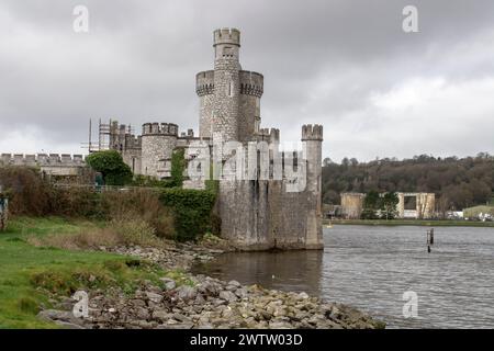 17 March 24 The Elizabethean Blackrock Castle Observatory located at the entrance to Cork Harbour on the River Lee in County Cork Ireland. Stock Photo