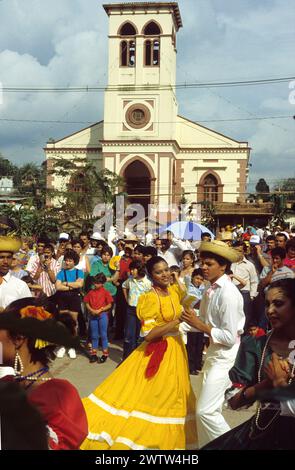 porto rico puerto rico usa coffe festival traditional folkloric dances portorican people Stock Photo