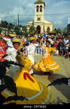 porto rico puerto rico usa coffe festival traditional folkloric dances portorican people Stock Photo