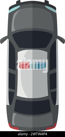 Patrol auto top view. Police car icon Stock Vector Image & Art - Alamy
