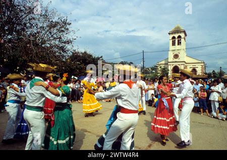 porto rico puerto rico usa coffe festival traditional folkloric dances portorican people Stock Photo