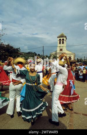 porto rico puerto rico usa coffe festival traditional folkloric dances portorican people Stock Photo