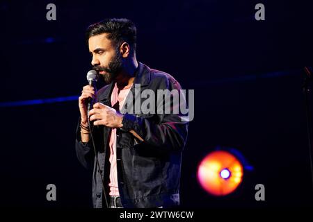 Paul Chowdhry on stage during A Night of Comedy, the Teenage Cancer Trust show at the Royal Albert Hall, London. Picture date: Tuesday March 19, 2024. Stock Photo