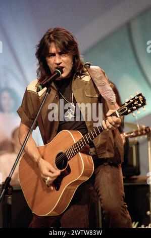 Milan Italy 10/05/1996 : Luciano Ligabue,Italian singer,during the television show “Super” Stock Photo