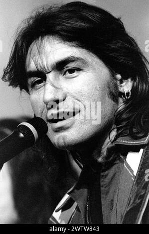 Milan Italy 10/05/1996 : Luciano Ligabue,Italian singer,during the television show “Super” Stock Photo