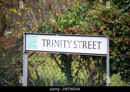 Trinity Street in Barry, The Vale of Glamorgan, one of the locations for the hit UK TV show Gavin and Stacey Stock Photo