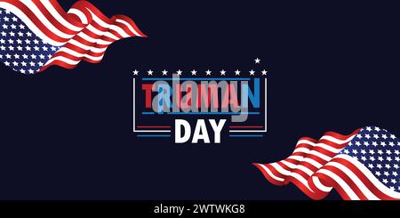 You can download Truman Day Banners and Templates on your smartphone, tablet, or computer Stock Vector