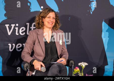 Berlin Parlamentarischer Abend: EUphorie In Vielfalt geeint Veranstalter: Bündnis 90/Die Grünen Bundestagsfraktion, 19.03.2024. Judith Rahner, Leiterin der Fachstelle Gender, GMF und Rechtsextremismus der Amadeu Antonio Stiftung. *** Berlin Parliamentary Evening EUphoria United in Diversity Organizer Bündnis 90 Die Grünen Bundestagsfraktion , 19 03 2024 Judith Rahner, Head of the Gender, GMF and Right-Wing Extremism Unit of the Amadeu Antonio Foundation Copyright: xEibner-Pressefoto/JadrankoxMarjax EP JMC Stock Photo