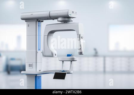 3d rendering x-ray scanner machine for dental treatment Stock Photo