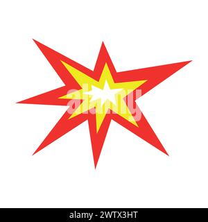 vector explosion icon on white background Stock Vector