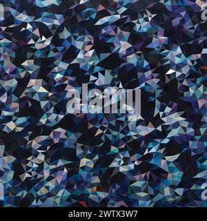 Vector Low poly abstract blue background texture, trendy, geometric, business luxury polygonal wallpaper, triangle modern style poster Stock Vector