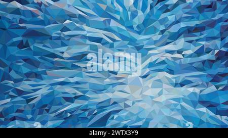 Vector Low poly abstract blue sky background, trendy, geometric, business luxury polygonal wallpaper, triangle modern style poster Stock Vector