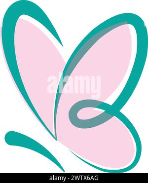 Colorful Butterfly Logo Vector Stock Vector