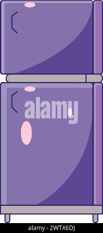 Purple Fridge Icon Vector Stock Vector