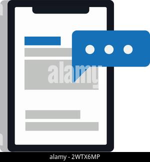 Mobile ui kit messenger. Chat app template. Social network concept. Mock up Stock Vector