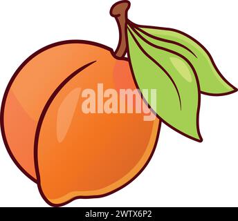 Colorful peach icon vector design template Stock Vector