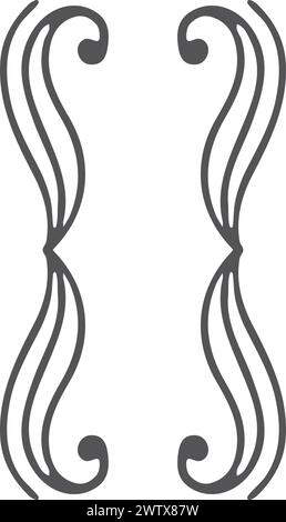 Calligraphic brackets. Decorative parenthesis. Curly black braces Stock Vector