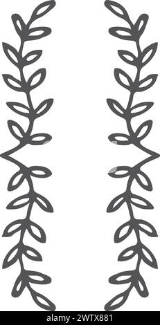Floral braces. Decorative elegant design typography element Stock Vector