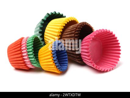 cupcake liners isolated on white background Stock Photo