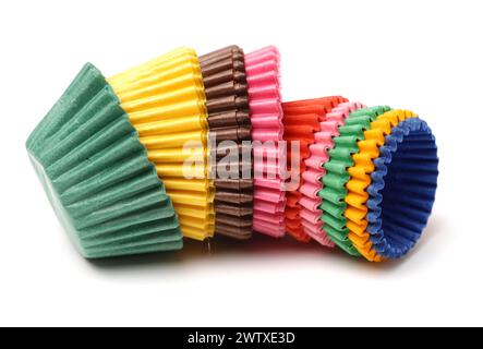 cupcake liners isolated on white background Stock Photo