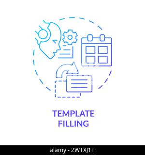 Template filling blue gradient concept icon Stock Vector