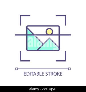 Image analyse RGB color icon Stock Vector