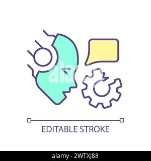 Large language models problems RGB color icon Stock Vector