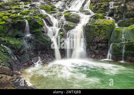 Dunseverick Falls, Co. Antrim coast , Northern Ireland Stock Photo