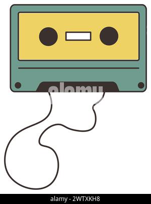 Classic Cassette Tape vector illustration Stock Vector