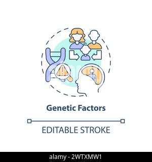 Genetic factors multi color concept icon Stock Vector