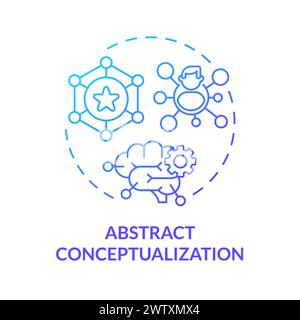 Abstract conceptualization blue gradient concept icon Stock Vector