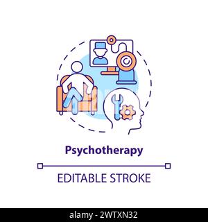 Psychotherapy multi color concept icon Stock Vector