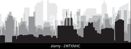 Cityscape skyline panorama of CHICAGO, UNITED STATES Stock Vector